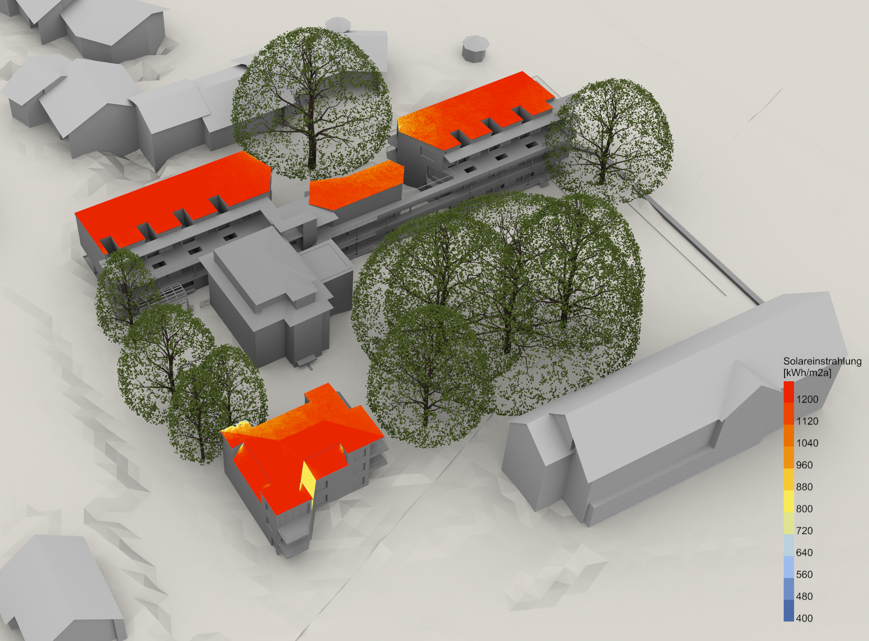 Wohnen im Park - Solareinstrahlung