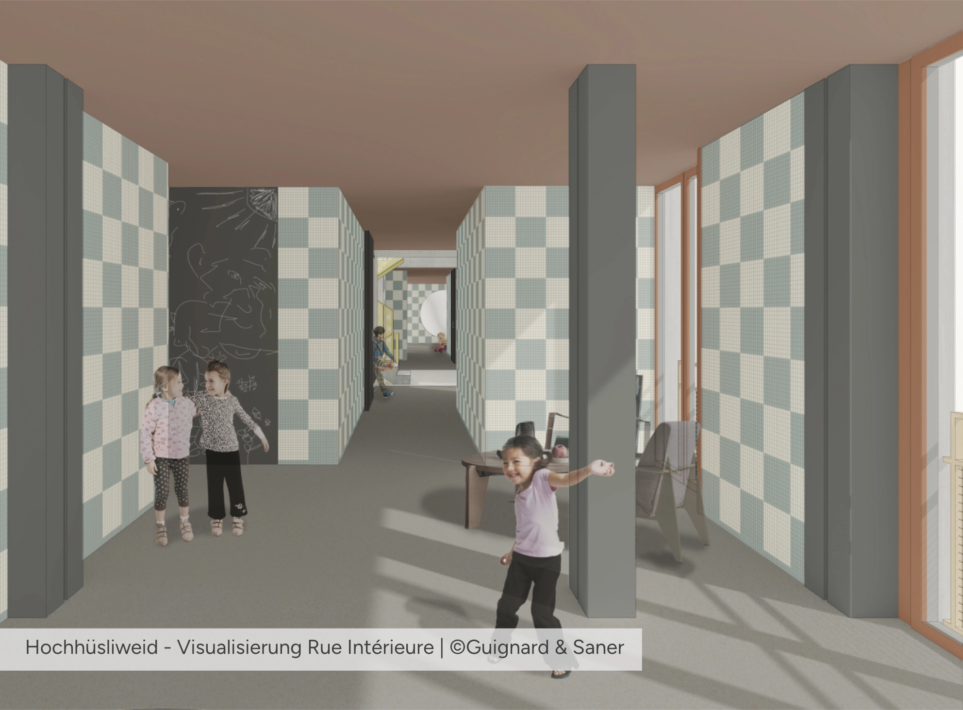 Hochhuesliweid Visualisierung Rue Interieuer