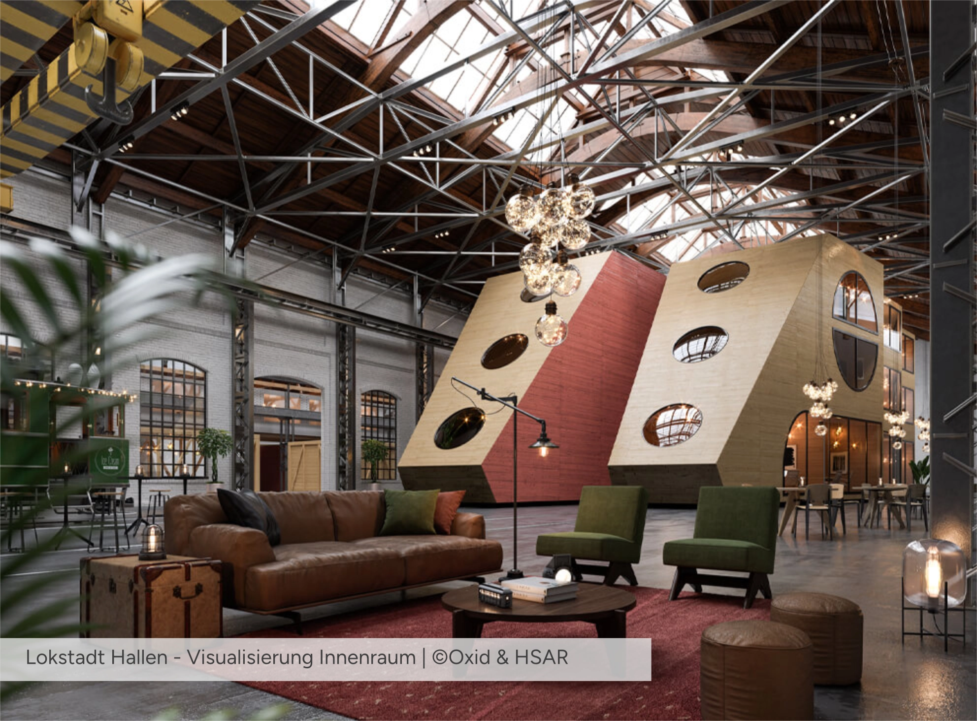 Lokstadt Hallen Winterthur - Visualisierung Innenraum