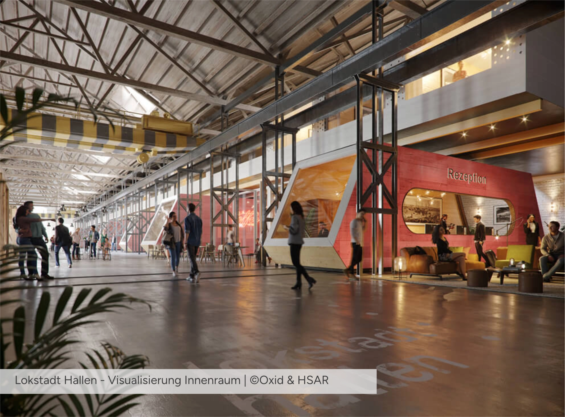 Lokstadt Hallen Winterthur - Visualisierung Innenraum